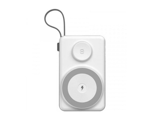 Батарея універсальна Choetech Magnetic Wireless 20000mAh 22.5W, PD, QC/3.0, Apple Watch charger, White (B696-GW)
