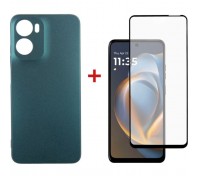 Чохол до мобільного телефона Dengos Motorola G05 Soft + glass (Green) (DG-KM-148)