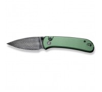 Ніж Civivi Qubit, Green Aluminum, Damascus (C22030E-DS1)