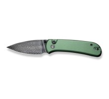 Ніж Civivi Qubit, Green Aluminum, Damascus (C22030E-DS1)