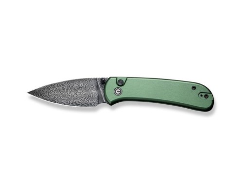 Ніж Civivi Qubit, Green Aluminum, Damascus (C22030E-DS1)