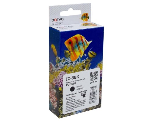 Картридж Barva Canon PGI-5PGBK (0628B024) 500с (IC-5BK)