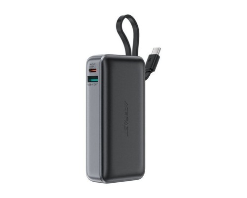 Батарея універсальна Acefast 10000mAh 30W PD, USB-C witch cable, USB-A, Li-Pol, M7 Black (6974316283379)