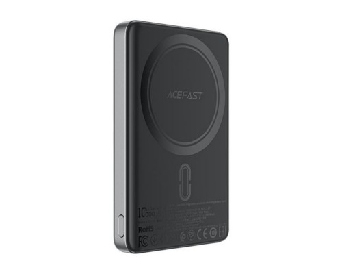 Батарея універсальна Acefast Magnetic Wireless 10000mAh 20W PD, QC/3.0, QI 15W, M12 Black (6974316283393)