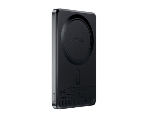 Батарея універсальна Acefast Magnetic Wireless 5000mAh 18W PD, QC/3.0, QI 7.5W, ультра тонкий, M8 Bllack (6974316283386)