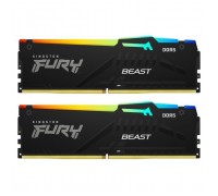 Модуль пам'яті для комп'ютера DDR5 64GB (2x32GB) 5200 MHz Beast RGB EXPO Black Kingston Fury (ex.HyperX) (KF552C40BB2AK2-64)