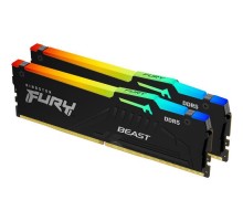Модуль пам'яті для комп'ютера DDR5 64GB (2x32GB) 5600 MH Beast RGB EXPO Black Kingston Fury (ex.HyperX) (KF556C40BB2AK2-64)