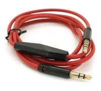 Кабель мультимедійний 3.5mm M to 3.5mm M 1.0m + microphone red Voltronic (ZDL-AUXcM/1.0m)