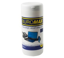 Серветки Buromax Wet wipes for DISPLAYS and OPTICS 100pcs, tube (BM.0800)