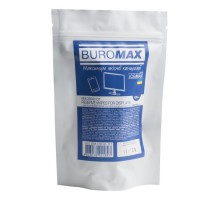 Серветки Buromax JOBMAX Wet wipes for DISPLAYS 100pcs, plastic pouch (BM.0802-01)