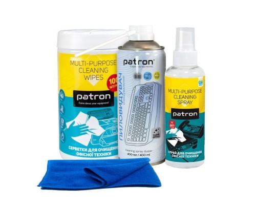 Універсальний чистячий набір Patron Spray f/tech250ml+S.dusterF3-020+wipes +microfi (CS-PN-BUNDL-12)