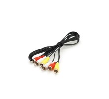 Кабель мультимедійний 3xRCA M to 3xRCA M 1.0m black Voltronic (YT-3хRCA(M)/3хRCA(M)-1.0)