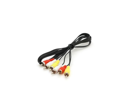 Кабель мультимедійний 3xRCA M to 3xRCA M 1.0m black Voltronic (YT-3хRCA(M)/3хRCA(M)-1.0)