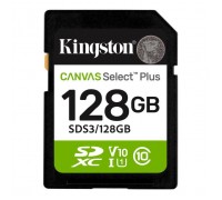 Карта пам'яті Kingston 128GB SDXC class 10 UHS-I V10 A1 Canvas Select Plus (SDS3/128GB)