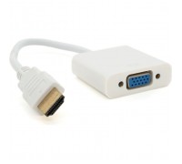 Перехідник HDMI M to VGA F 0.1m 4K/2K white Voltronic (YT-C-HDMI(M)/VGA(F)-W)
