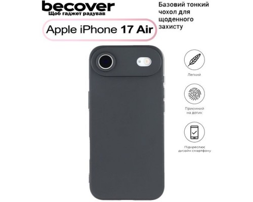 Чохол до мобільного телефона BeCover Apple iPhone 17 Air Black (713758)