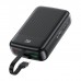 Батарея універсальна Acefast 20000mAh 22,5W PD, QC/3.0 USB-A+USB-C In/Out,build-in cable M14 Black (6974316283966)