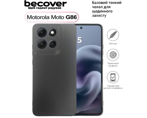 Чохол до мобільного телефона BeCover Silicone Motorola Moto G86 Black (713768)