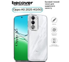 Чохол до мобільного телефона BeCover Silicone Oppo A5 2025 4G/5G Transparent (713882)