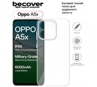 Чохол до мобільного телефона BeCover Silicone Oppo A5x 4G/5G Transparent (713789)