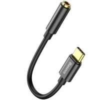 Перехідник USB-C M to 3.5mm F 0.1m black Baseus (CATL54-01)