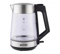 Електрочайник Gorenje 1.7л, 2,200 Вт, strix контроль, скло, нерж (K17OGS)