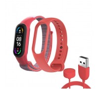 Ремінець до фітнес браслета Armorstandart комплект 3шт Xiaomi Mi Band 7/6/5 New Style Red (ARM77038)