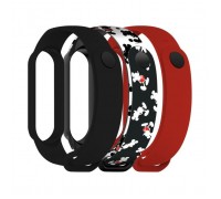 Ремінець до фітнес браслета Armorstandart комплект 3шт Xiaomi Mi Band 7/6/5Cartoon Mickey Siluet (ARM77043)