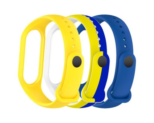 Ремінець до фітнес браслета Armorstandart комплект 3шт Xiaomi Mi Band 7/6/5 New Style Ukraine (ARM75053)
