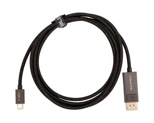 Кабель мультимедійний USB-C to DisplayPort M 2.0m 8K Cabletime (CA914074)