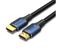 Кабель мультимедійний HDMI M to HDMI M 1.5m 8K60Hz cotton braided blue Vention (ALGLG)