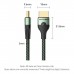Кабель мультимедійний HDMI M to HDMI M 1.5m 8K60Hz ultra thin cotton braided green Vention (ALOGG)