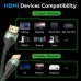 Кабель мультимедійний HDMI M to HDMI M 1.5m 8K60Hz ultra thin cotton braided green Vention (ALOGG)