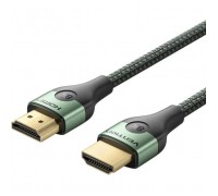 Кабель мультимедійний HDMI M to HDMI M 2.0m 8K60Hz ultra thin cotton braided green Vention (ALOGH)