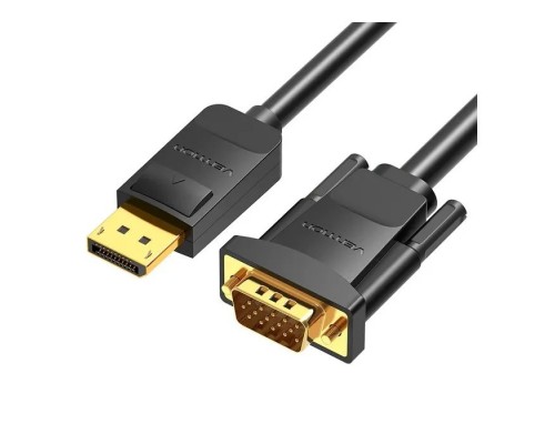 Кабель мультимедійний DisplayPort M to VGA M 1.5m 1080p60Hz black Vention (HBLBG)