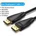 Кабель мультимедійний DisplayPort M to DisplayPort M 3.0m 8K60Hz black Vention (HCCBI)