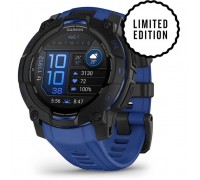Смарт-годинник Garmin Instinct 3, 45mm, AMOLED, Black with Bolt Blue Band, GPS смарт-годинник (010-02936-03)