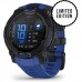 Смарт-годинник Garmin Instinct 3, 45mm, AMOLED, Black with Bolt Blue Band, GPS смарт-годинник (010-02936-03)