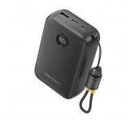 Батарея універсальна Vention 20000mAh 22,5W Fast Charging, with built-in USB-C cable, Black (FKBB0-C)