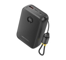 Батарея універсальна Vention 20000mAh 22,5W Fast Charging, with built-in USB-C cable, Black (FKBB0-C)