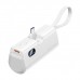 Батарея універсальна Vention 4800mAh 22,5W PD, USB-C In/Out, LED display, with built-in USB-C cable White (FHQW0)