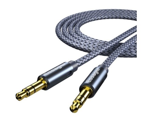 Кабель мультимедійний 3.5mm M to 3.5mm M 1.2m gray Essager (EYP35-DY0G)