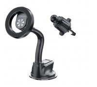 Універсальний автотримач Canyon Magnetic car holder OnGrip 12 suction + air vent Black (CNS-CCHM12)