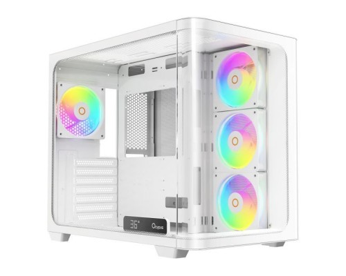 Корпус для ПК OCYPUS IOTA C70 WH CURVE ARGB DIGITAL (IOTA-C70-WHD400CD-GL)