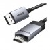 Кабель мультимедійний DisplayPort M to HDMI M 3.0m V1.2 4K60Hz 2K144Hz 1080P240Hz black Ugreen (25491)