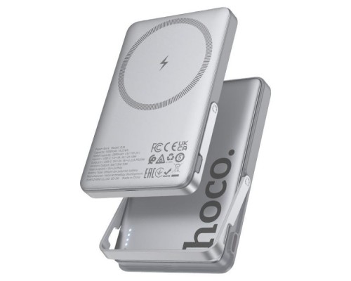 Батарея універсальна HOCO 5000mAh Sunlight PD/20W Magnetic Metal Grey (Q36 / 714986)