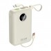 Батарея універсальна Dudao 20000mAh K14+ 22.5W, PD, QC, USB-A, USB-C(In/Out), with built-in USB-C/Lightning cables, White (6977196680023)
