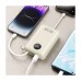 Батарея універсальна Dudao 20000mAh K14+ 22.5W, PD, QC, USB-A, USB-C(In/Out), with built-in USB-C/Lightning cables, White (6977196680023)