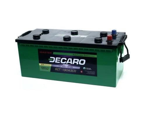 Акумулятор автомобільний DECARO 190Ah-12v MASTER R, EN1250 (6СТ-190 А3 (4) M)