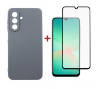 Чохол до мобільного телефона Dengos Carbon + glass Samsung Galaxy A26 Grey (DG-KM-189)